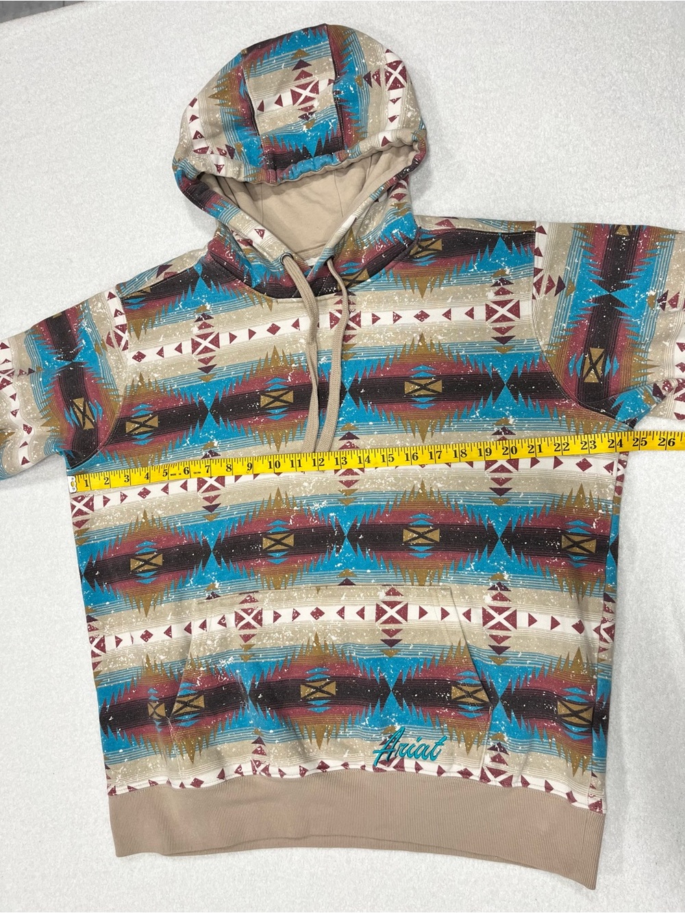 Ariat Lunas Pullover Hoodie with Southwestern/ Western Turquoise Print - Picture 5 of 10